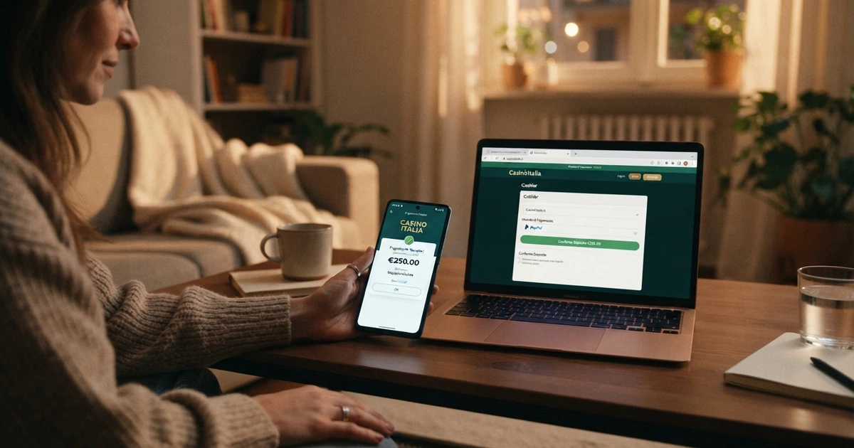 L'interfaccia dell'app Satispay su uno smartphone affiancata alla schermata di un casinò online con l'opzione di deposito Satispay evidenziata.
