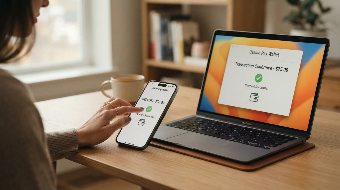 Diagramma del flusso di denaro: conto corrente → wallet Neteller → deposito al casinò → prelievo dal casinò → wallet Neteller → conto corrente, con l'indicazione dei punti in cui si applicano commissioni