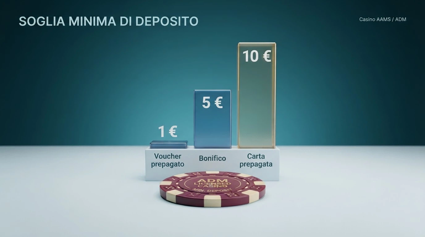 Una tabella comparativa stilizzata con le colonne Operatore, Deposito minimo e Bonus di benvenuto, sovrapposta allo sfondo di una slot online.