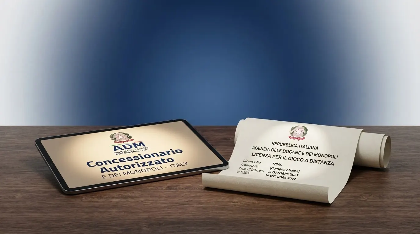Il logo istituzionale dell'Agenzia delle Dogane e dei Monopoli accanto alla dicitura «concessionario autorizzato» su un dispositivo