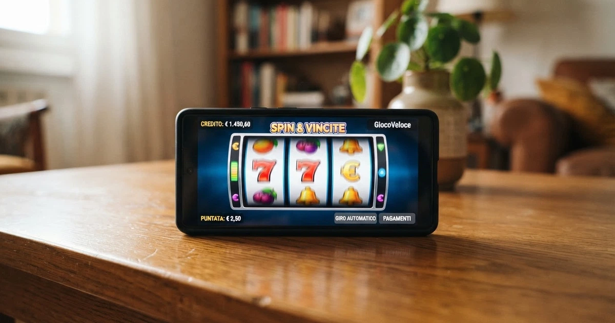 Primo piano di un'interfaccia di casinò online con slot in evidenza, logo ADM visibile e lingua italiana sullo schermo
