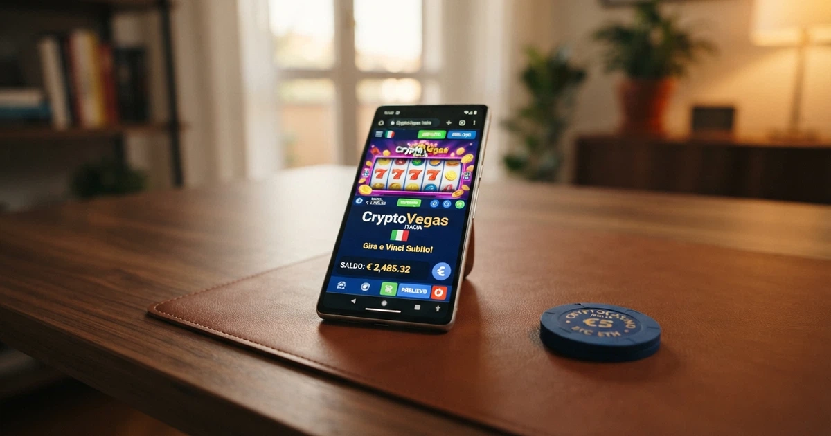 Schermata dell'interfaccia di un crypto casino con saldo in criptovalute, catalogo giochi e opzioni di deposito crypto