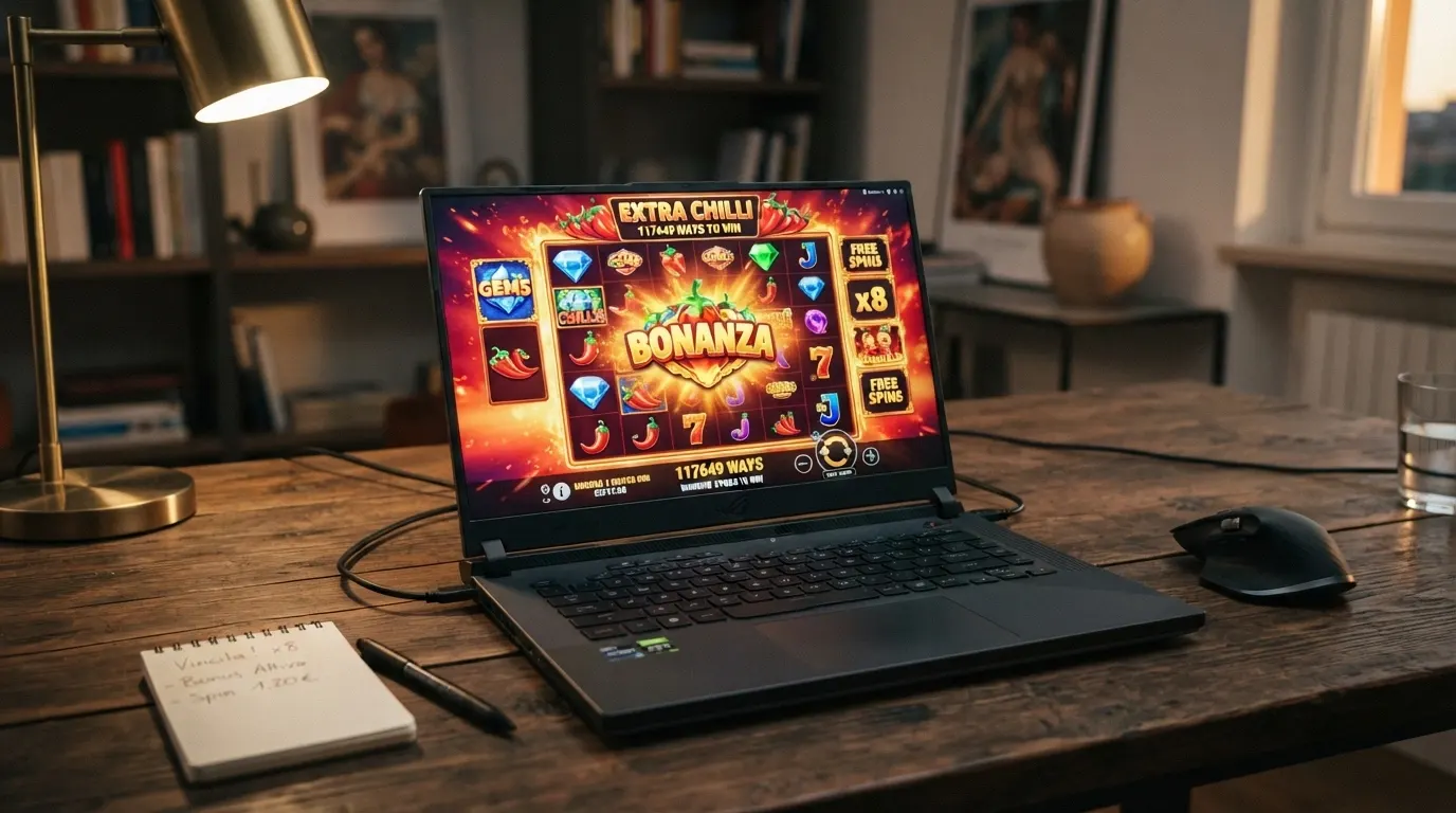 Una schermata di gioco di una slot Megaways Big Time Gaming con i rulli dinamici e il contatore delle linee di pagamento variabili