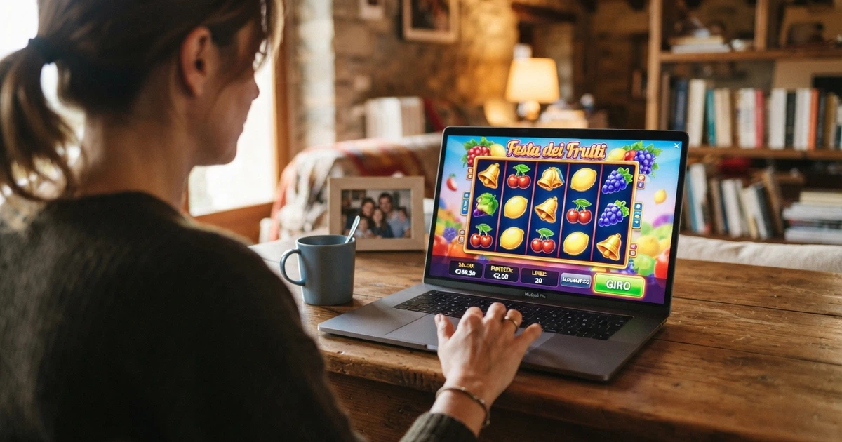 Il sito web di un casinò online con licenza ADM visualizzato su desktop, con giochi di slot, roulette e l'interfaccia in lingua italiana.